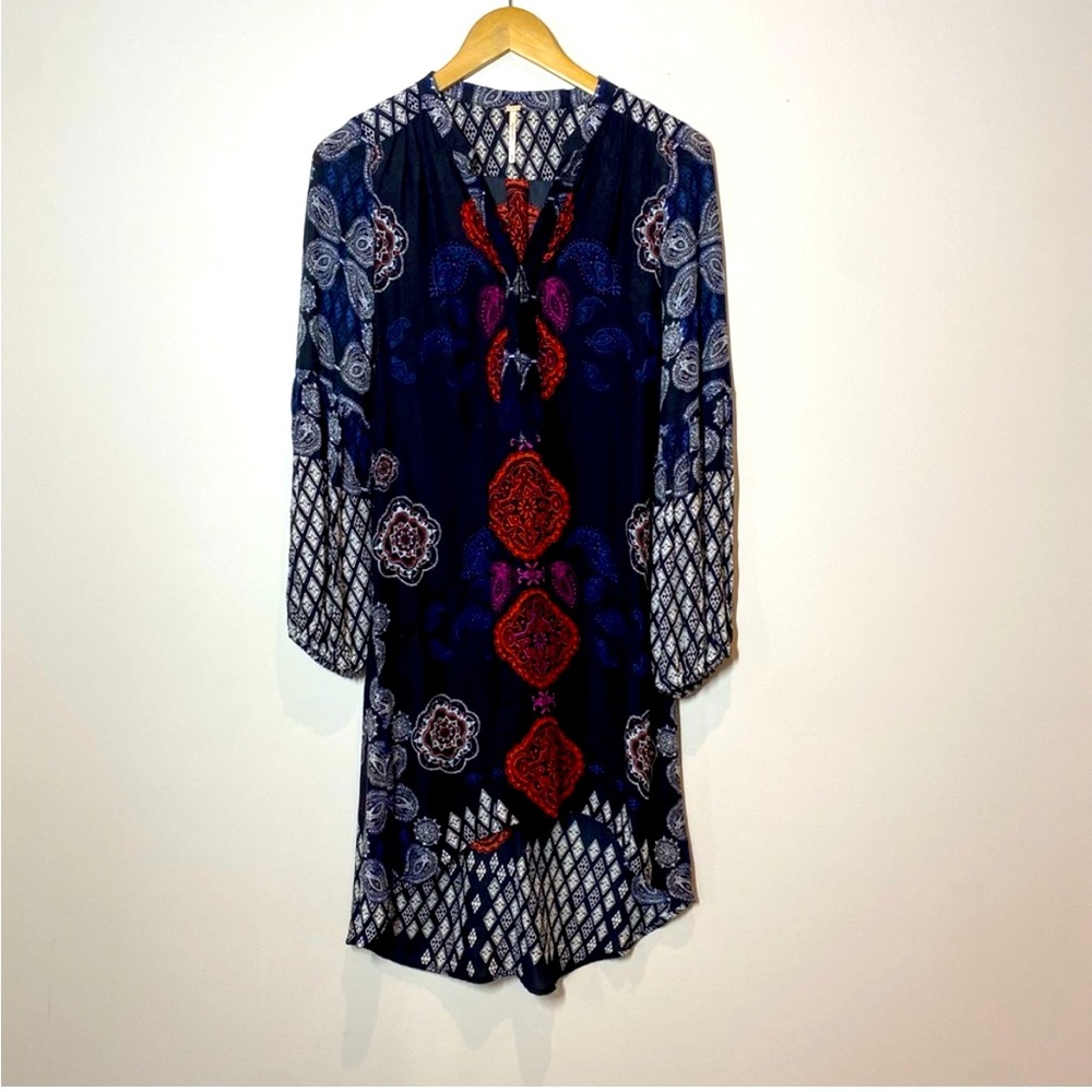 Free People High Low dress, with black slip, size xs